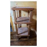 handy 3 tier shelf on wheels, restore piece