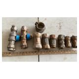1-1/4' compression curb stop valves, couplings,