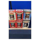 (6) HOLIDAY BUDWEISER STEINS (NIB)