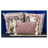 LARGER FLUFFY FLORAL THROW PILLOWS