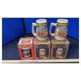 (3) BUDWEISER & (2) MILLER STEINS