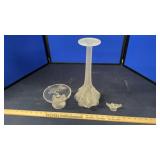 (3) Lalique dish, love birds & vase