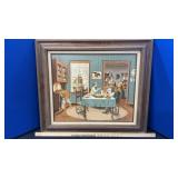 Family Thanksgiving dinner framed   172/750