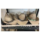 (4) Ceramic Cowboy Hat Hanging Pendant Light