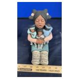 Ceramic woman & man w/ children