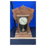 GILBERT "CAPITOL NO 43" MANTLE CLOCK WITH KEY