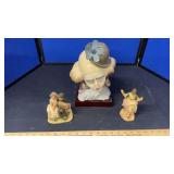 Porcelain Clown w/ base, Ceramic Lovers &