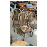 (5) wood chairs