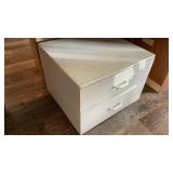 TWO DRAWER WOOD CABINET