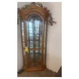 CORNER CURIO CABINET W/ LIGHT