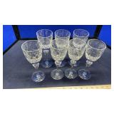 1970'S  CRYSTAL WINE GLASS SET