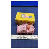 1950'S BABY IN BED & WOLIN JAPAN FIGURES