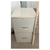 TWO DRAWER METAL FILE CABINET