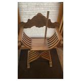 SAVONAROLA SOLID WOOD FOLDING CHAIR (VINTAGE)