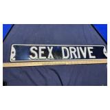 FAUX STREET SIGN ' SEX DRIVE'