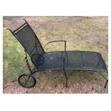 Metal lounge chair adjustable