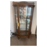 BOW FRONT CURIO CABINET
