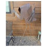 Metal Heron Lawn Spike