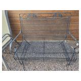 Metal rocking bench