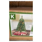 4' CHRISTMAS TREE & ASSORTED CHRISTMAS DECOR