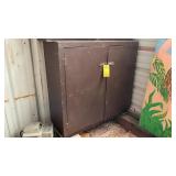 WOOD CABINET MEASURES 48'W X 17'D X 42'T
