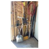 SHOVELS, PICK AXE, POLE SAW & MISC. HAND TOOLS