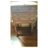 OAK CHEST W/ THREE DRAWERS