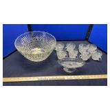 PUNCH BOWL, BOWLS, STEMWARE & MISC. GLASS