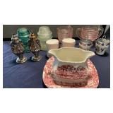 INSAULATORS, CREAM/SUGAR, & MISC GLASS