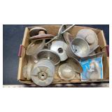 ASSORTED JAR LIDS & PERCOLATOR PARTS