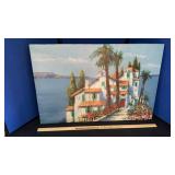CANVAS OIL PAINTING & SMALL FRAME