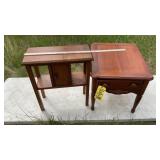 (2) WOOD SIDE TABLES