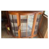 WALNUT CHINA CABINET W/ KEY