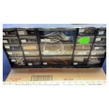 (2) ORGANIZER BINS W/ CONWAY BUCKLES SNAPS & MISC