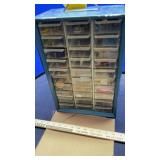 (2) ORGANIZER BINS W/ JEWLERY MAKING PARTS