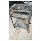 METAL ROLLING CART W/ OUTLETS