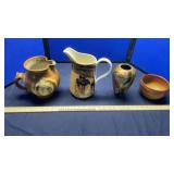 (4) PITCHER & POTS