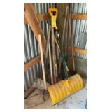 SNOW SHOVEL, RAKES SCRAPERS & MISC. HAND TOOLS