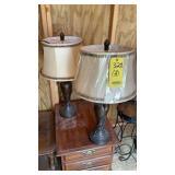 (2) PNE CONE LAMPS & DESK LAMP