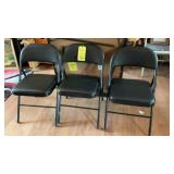 (3) FOLDING CHAIRS & CARD TABLE