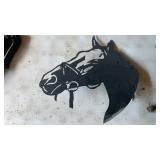 METAL HORSE CUT OUT.