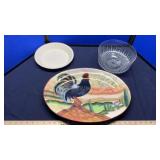 MIXING BOWLS, CHICKEN PLATE & MISC.