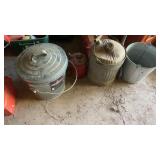 (4) GALV. CANS & (2) HEAT TAPES