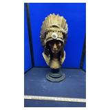 NATIVE AMERICAN ALUMINUM BUST
