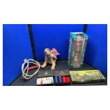 WANE GAS PUMP, POKER CHIPS, DOLLS & MORE
