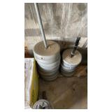 ASSORTED BAR BELL WEIGHTS