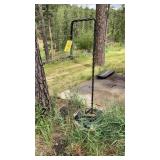 SHOP MADE SIGN HANGER AND STEEL WEDGES