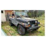1989 Jeep Wrangler runs good maual trans.