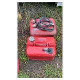 (2) BOAT FUEL TANKS & GAS CAN