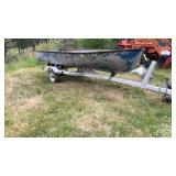 1993 SHORE LANDER BOAT TRAILER & LARSON 14' BOAT